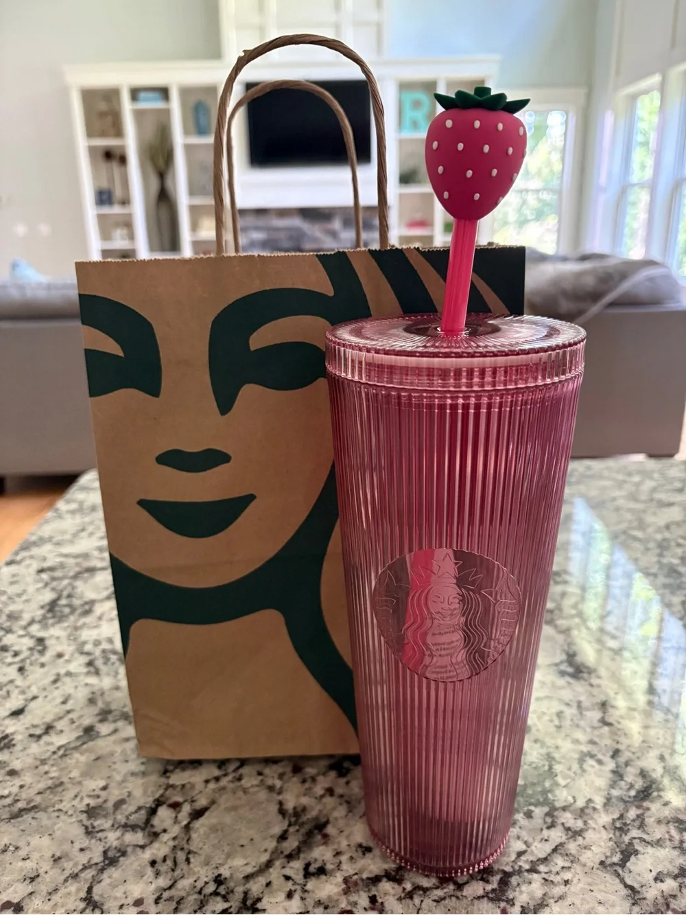 Starbucks Pink Vibes Strawberry Cold Cup